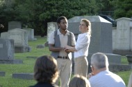 Jade Arnold and Benji Taylor Jones in Burning Coal Theatre Company’s “Oakwood Cemetery” series (photo by the Right Image Photography, Inc.)