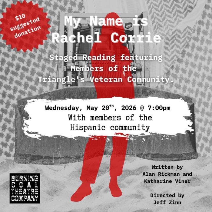 My Name is Rachel Corrie - May 20 @ 7pm with members of the hispanic community
